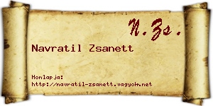 Navratil Zsanett névjegykártya