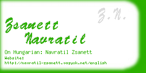 zsanett navratil business card